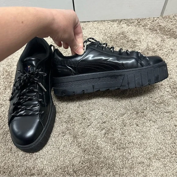 Puma × DUA LIPA Mayze Flutur Black Platform Sneakers Sz 9M - Picture 11 of 13